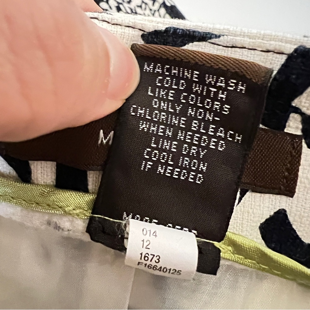 Merona Cotton Black and Cream Floral A-Line Skirt - Picture 10 of 10